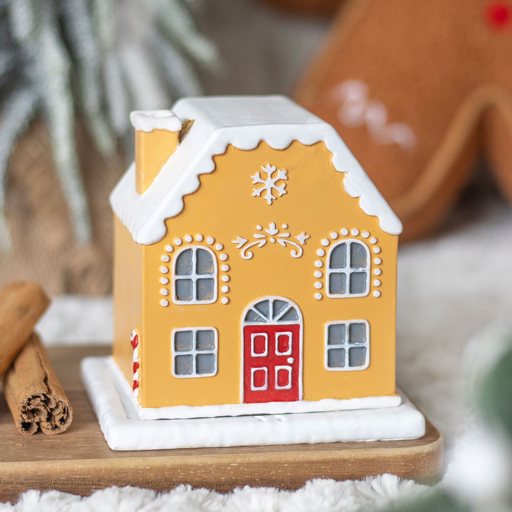 Quemador de incienso casita de jengibre y bastones de caramelo – Ami Home Decor