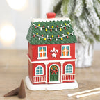 Quemador de conos de incienso casita de Navidad roja – Ami Home Decor