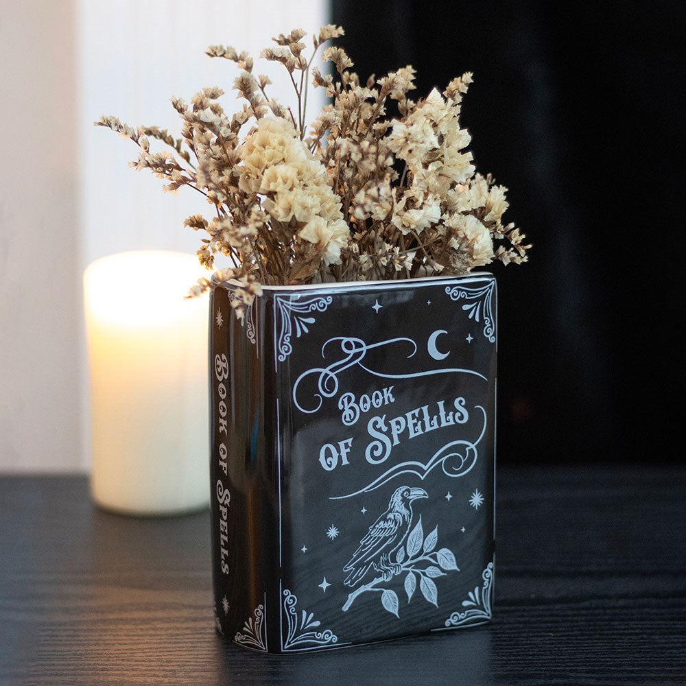 Jarrón de cerámica con forma de libro de hechizos – Ami Home Decor
