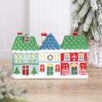 Portavelas e incienso con tres casitas de Navidad – Ami Home Decor