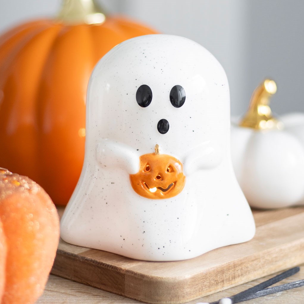 Portavelas fantasmita con calabaza – Ami Home Decor