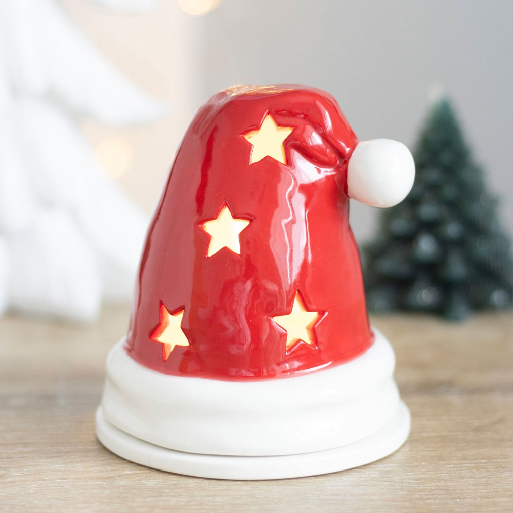 Portavelas e incienso con forma de gorro de Papá Noel – Ami Home Decor