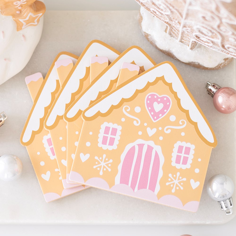 Set de 4 posavasos casita de jengibre – Ami Home Decor