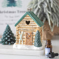 Quemador de aceites de cerámica con forma de cabaña de esquí – Ami Home Decor