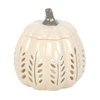 Quemador calabaza crema con hojas – imagen 2
