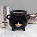 Quemador de aceites caldero de bruja negro con estrellas – Ami Home Decor