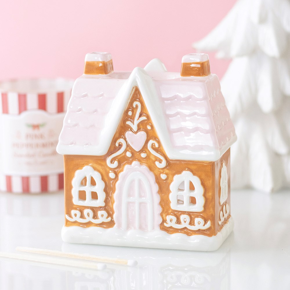 Quemador de aceites y cera con forma de casita de jengibre – Ami Home Decor