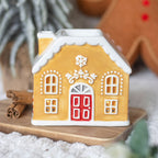Quemador de aceites y cera con forma de casita de jengibre con bastones de caramelo – Ami Home Decor