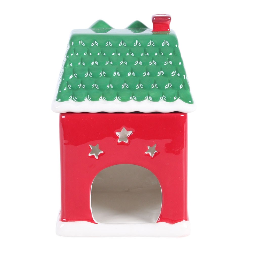 Quemador de aceites casita de Navidad roja – imagen 5