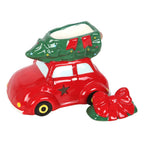 Quemador coche rojo con árbol de Navidad – imagen 3