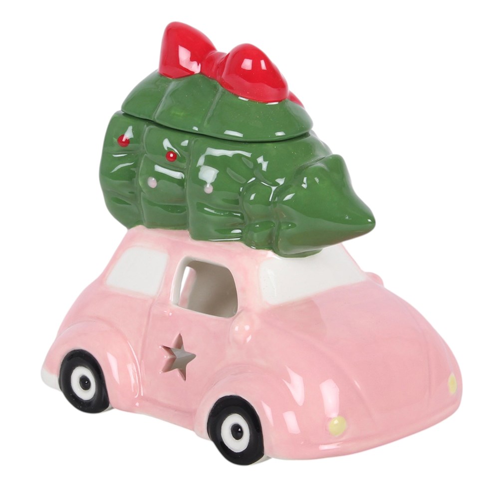 Quemador coche rosa con árbol de Navidad – imagen 2