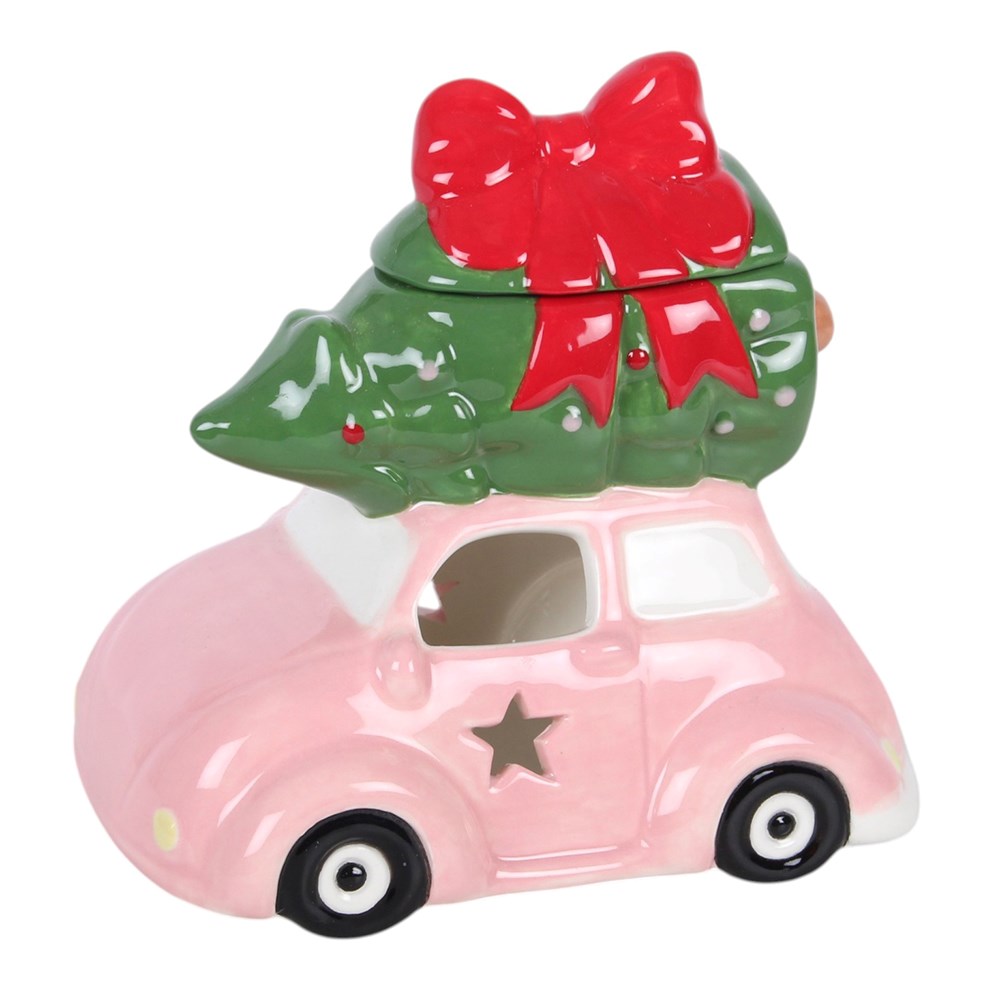 Quemador coche rosa con árbol de Navidad – imagen 3
