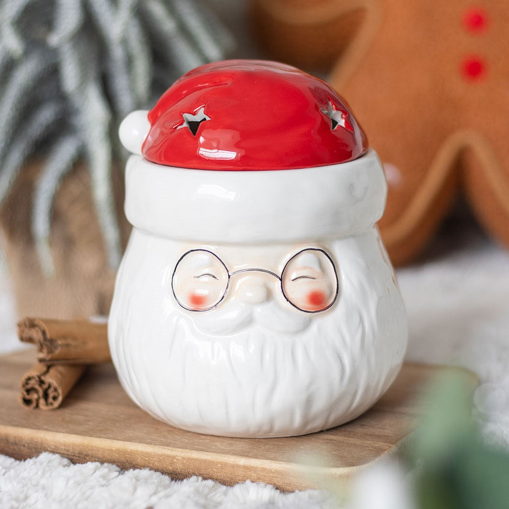 Quemador de aceites y cera con forma de Papá Noel con gorro – Ami Home Decor
