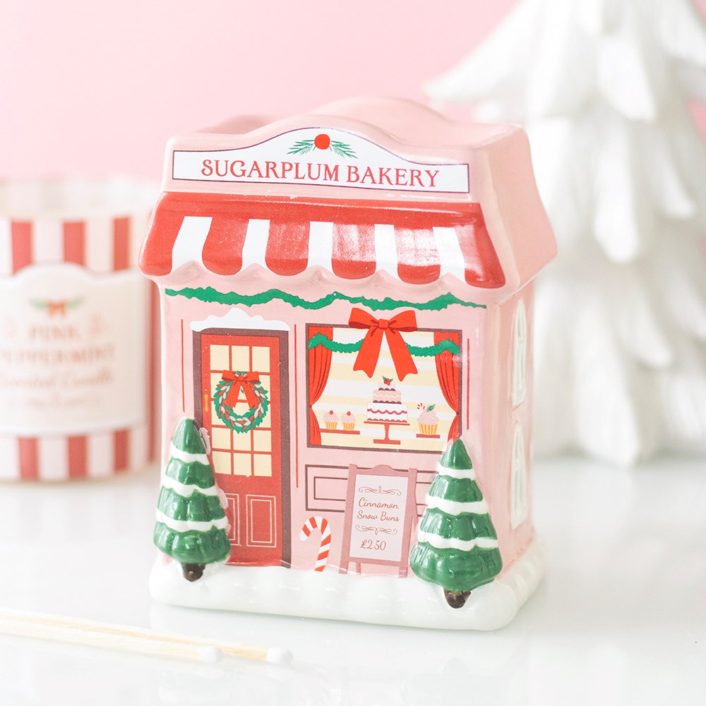 Quemador de aceites con forma de pastelería navideña de bastones de caramelo – Ami Home Decor