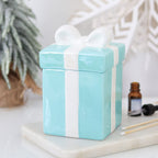 Quemador de aceites con forma de regalo azul – Ami Home Decor