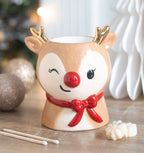 Quemador de aceites y cera con forma de renita de Navidad – Ami Home Decor