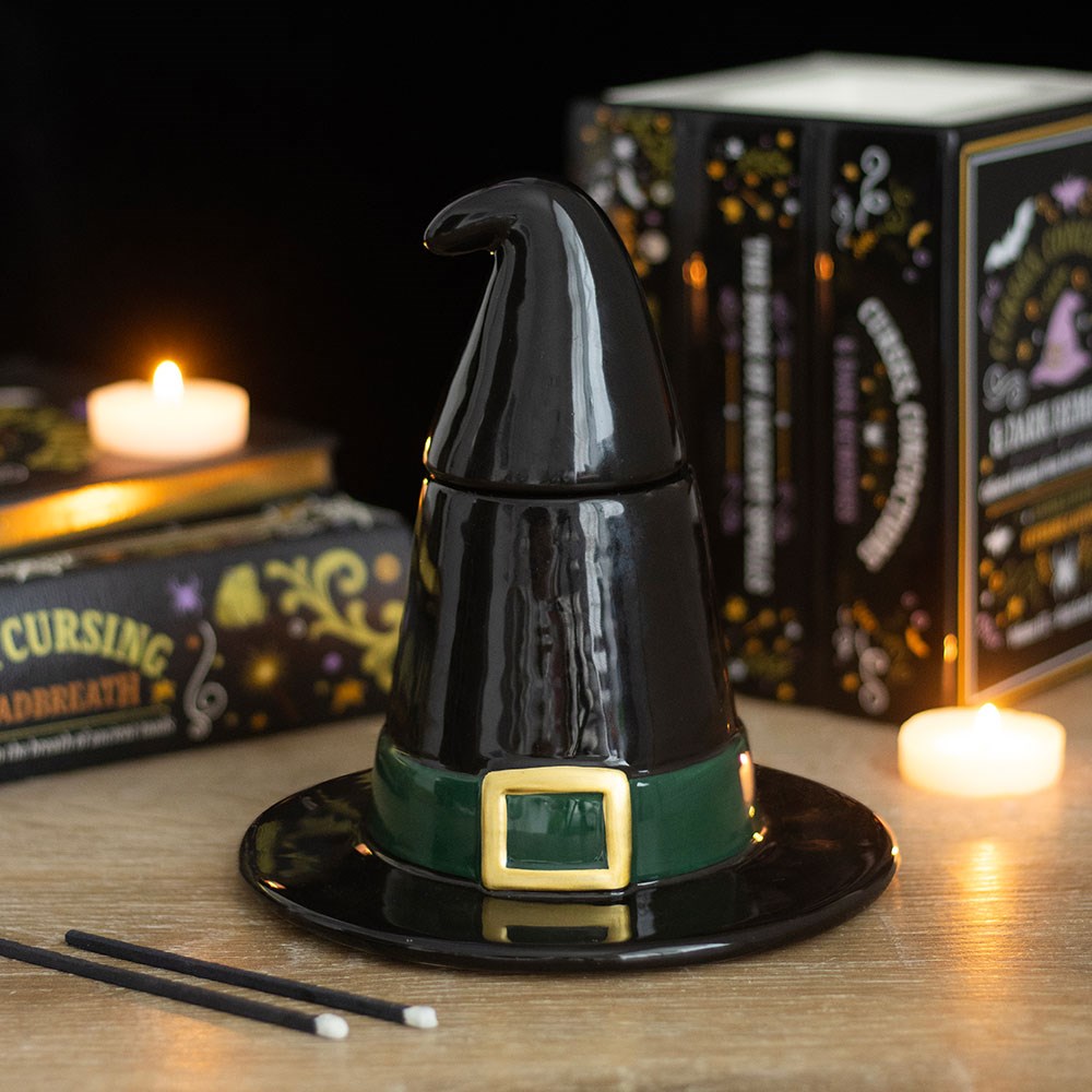 Quemador de aceites sombrero de bruja negro – Ami Home Decor