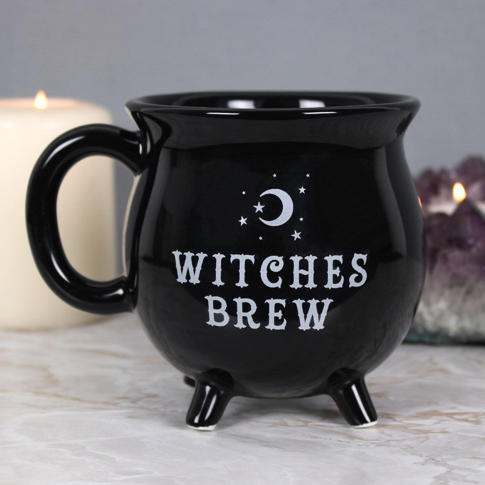 Taza negra con forma de caldero de bruja – Ami Home Decor