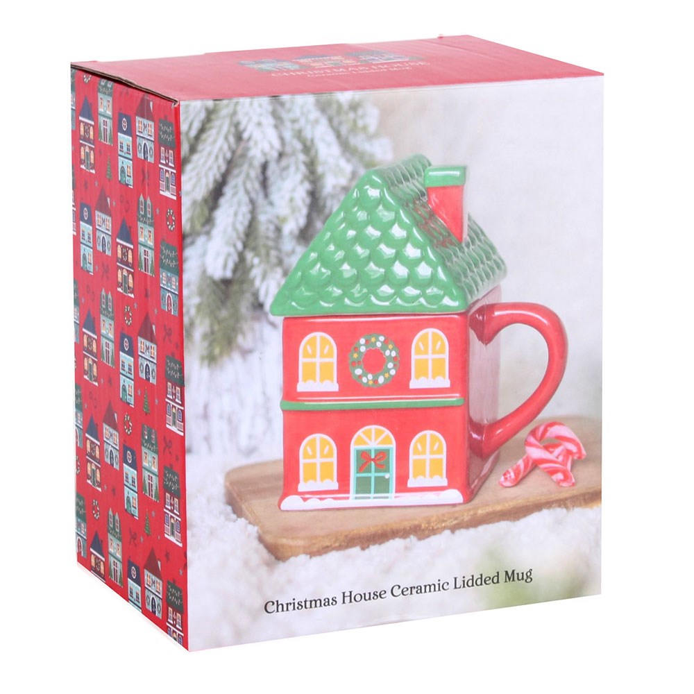 Taza casita de Navidad roja – imagen 6