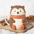 Taza con tapa erizo del bosque – Ami Home Decor