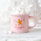 Taza latte de jengibre rosa con bastones de caramelo – Ami Home Decor