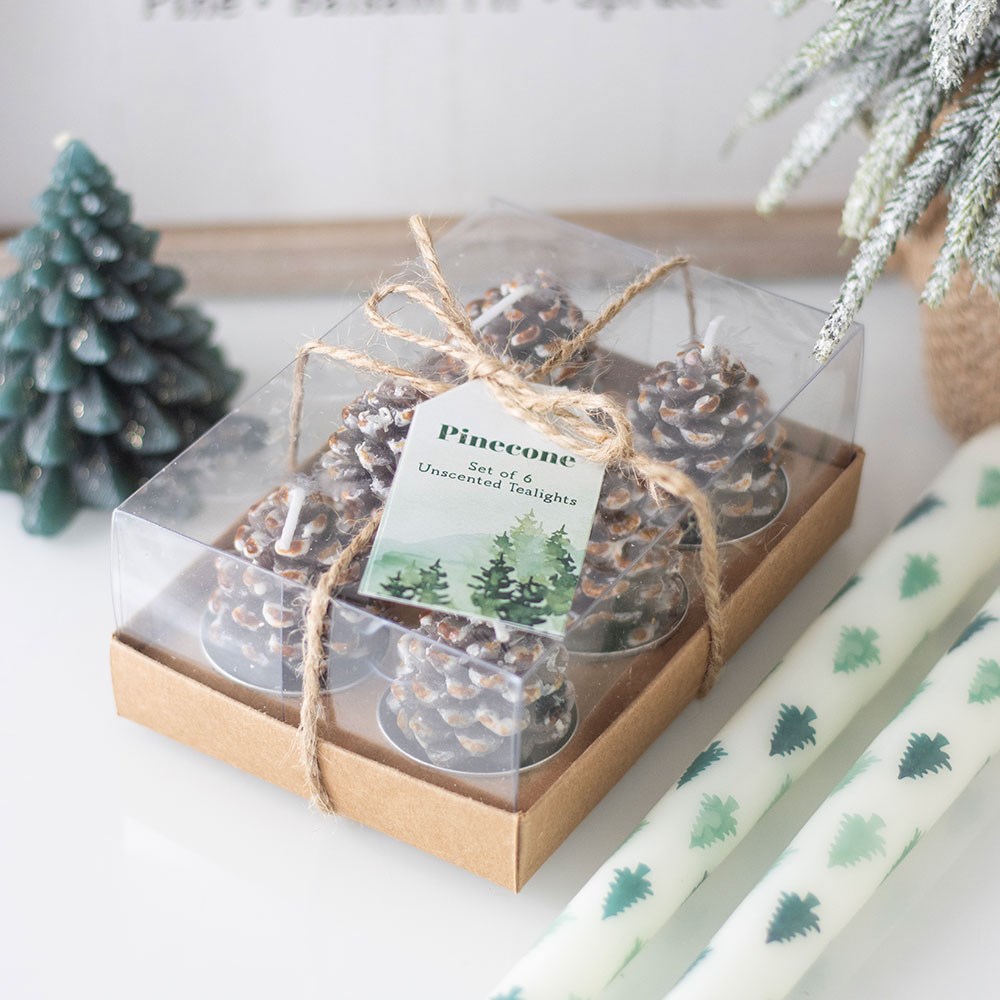 Set de 6 velas con forma de piña – Ami Home Decor
