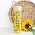 Botella de Cristal Girasoles