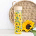 Botella de Cristal Girasoles