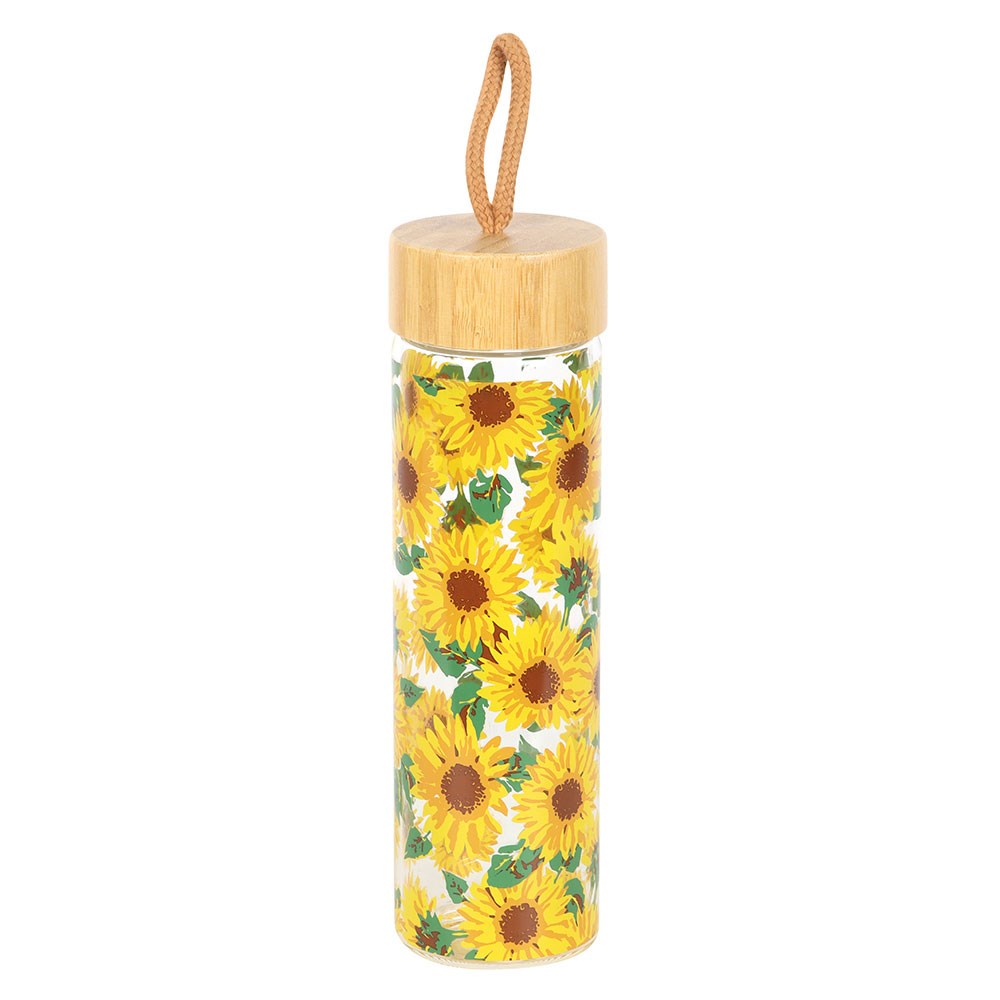 Botella de Cristal Girasoles