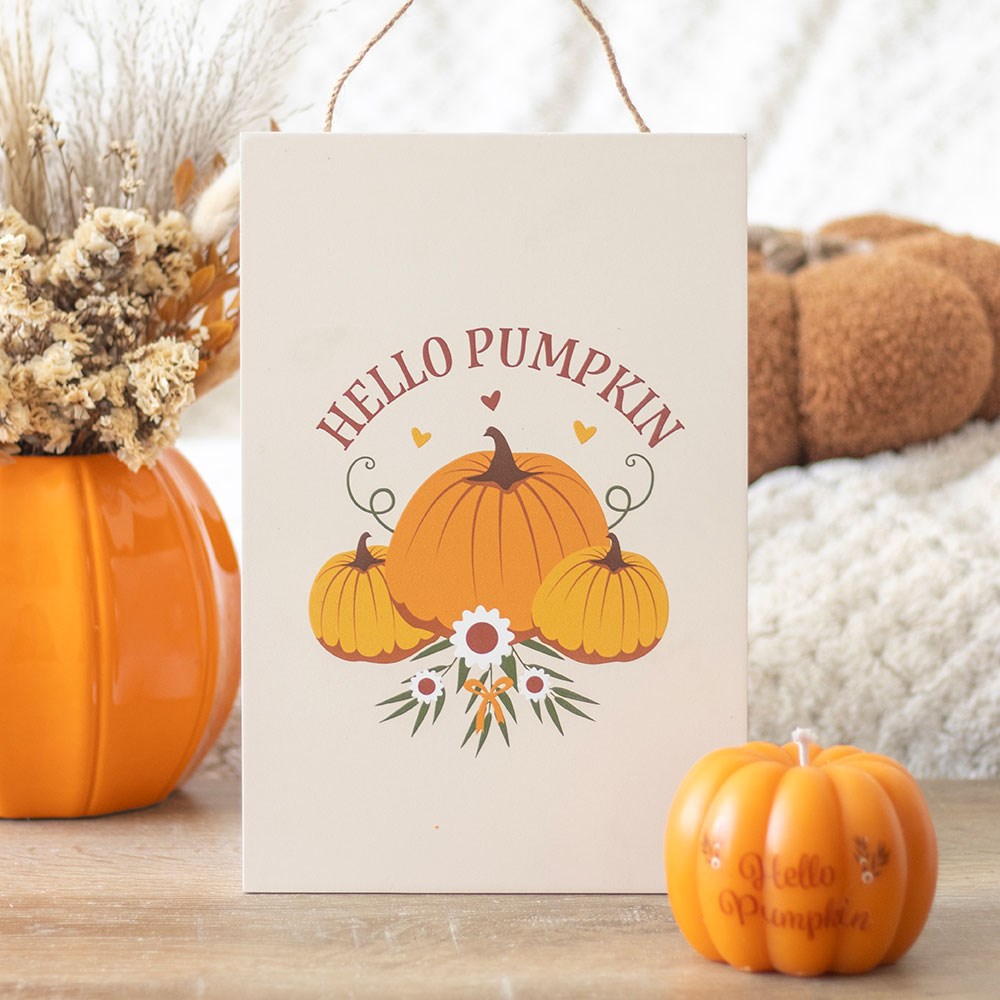 Cartel Colgante Hello Pumpkin