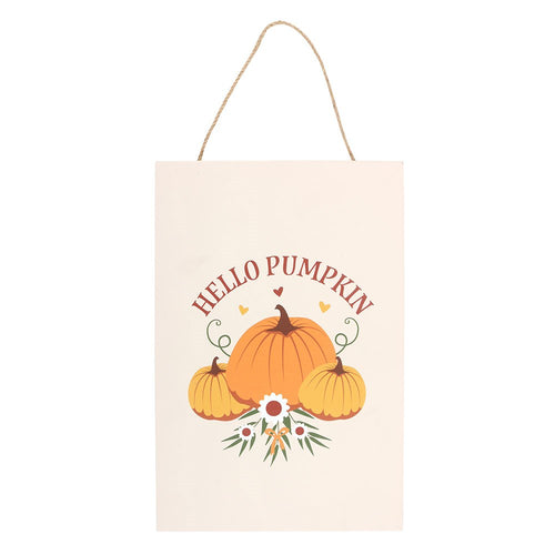 Cartel Colgante Hello Pumpkin
