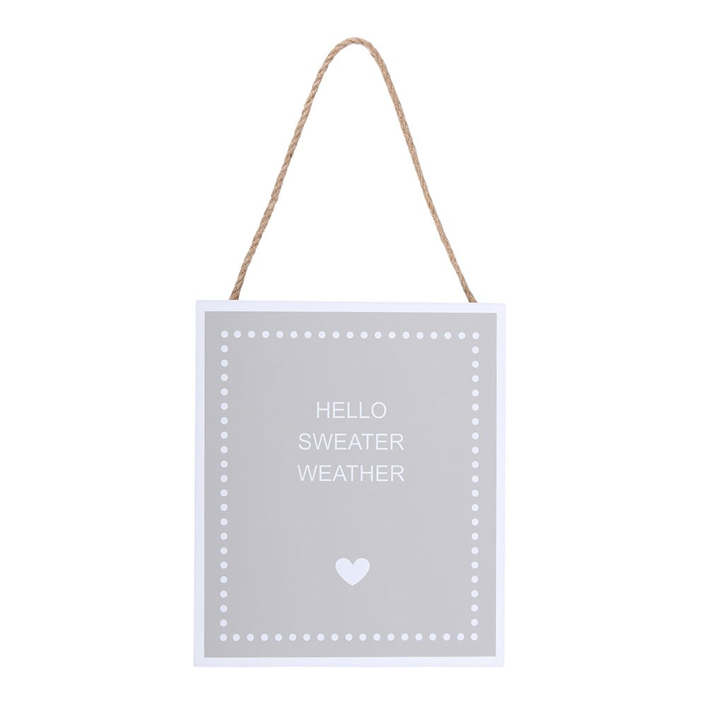 Cartel Colgante Hello Sweater Weather
