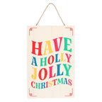 Cartel Colgante Holly Jolly Christmas