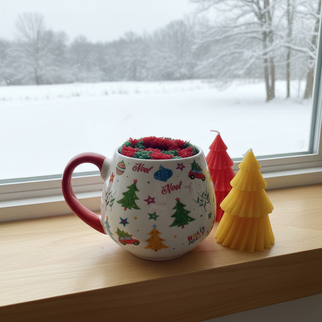 Set Taza Calcetines Navidad Nostálgico 500ml - Regalo Completo Lavavajillas