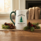 Jarra Cerámica Farm Fresh Christmas Trees - Florero Navidad Rústico Farmhouse