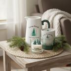 Jarra Cerámica Farm Fresh Christmas Trees - Florero Navidad Rústico Farmhouse