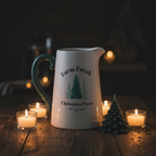 Jarra Cerámica Farm Fresh Christmas Trees - Florero Navidad Rústico Farmhouse