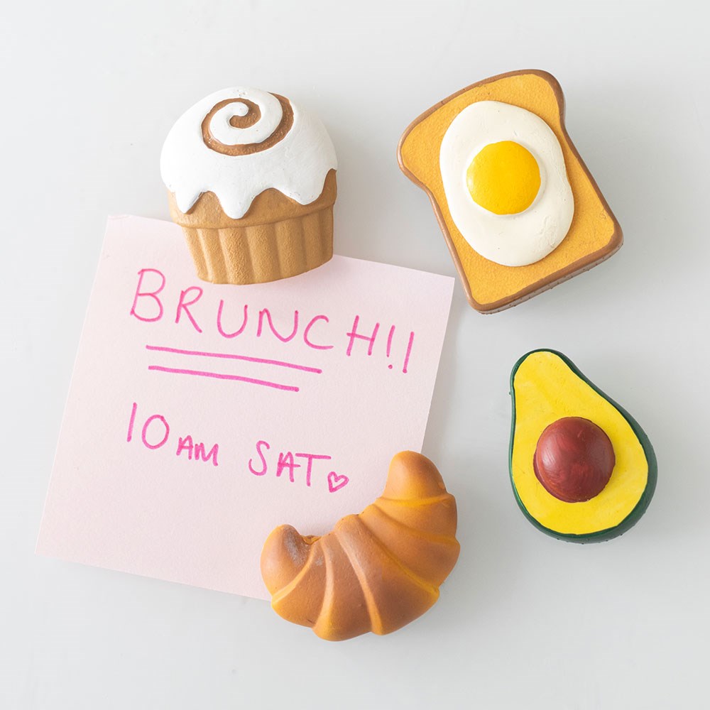Set de 4 imanes de nevera Brunch