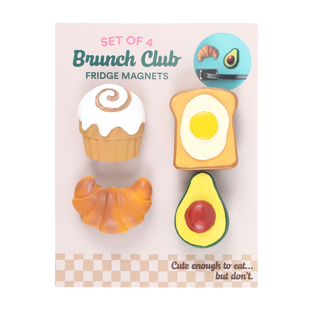 Set de 4 imanes de nevera Brunch