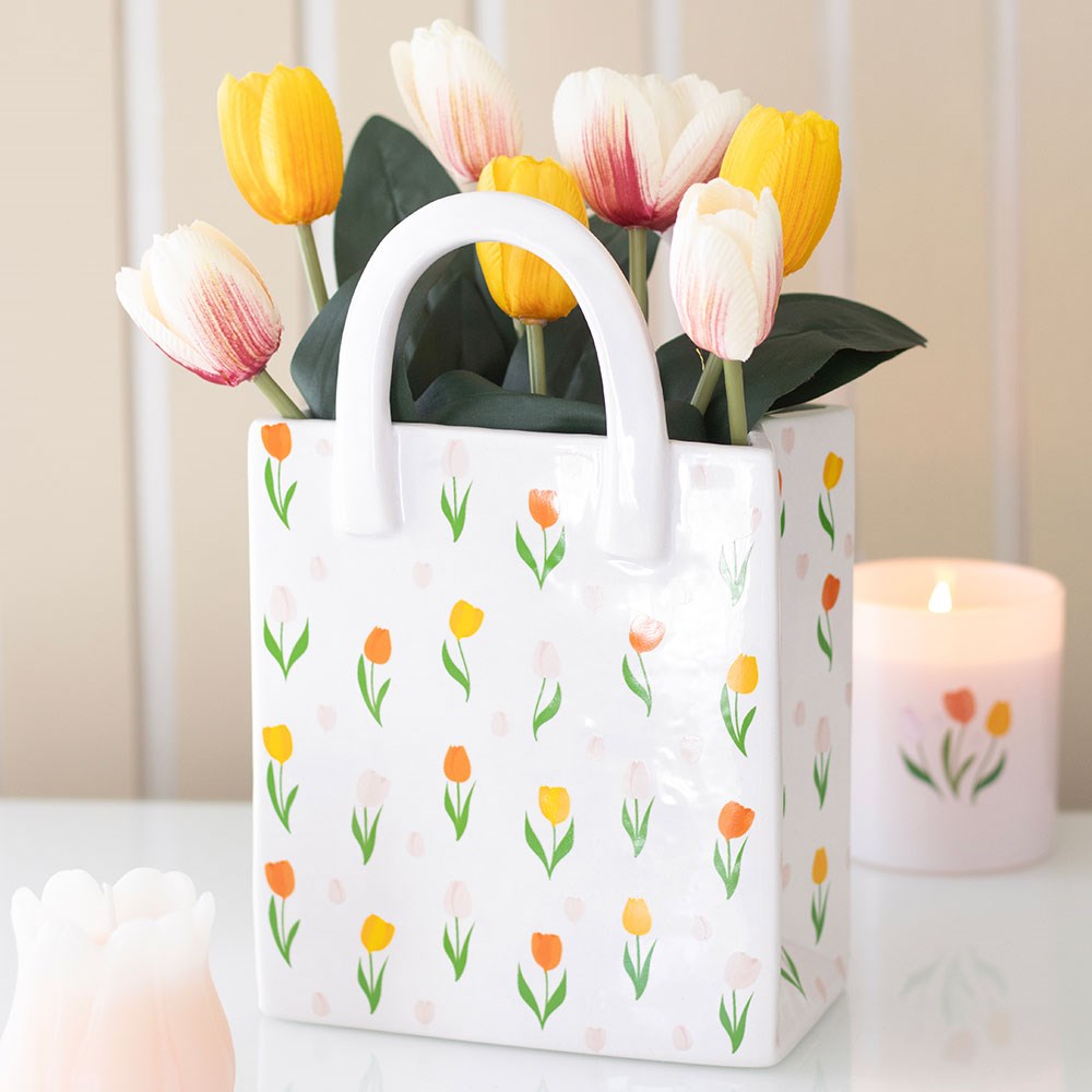 Jarrón Bolso de Tulipanes
