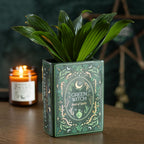Jarrón Libro Bruja Verde