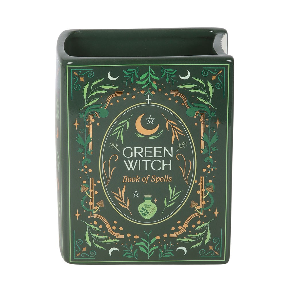 Jarrón Libro Bruja Verde