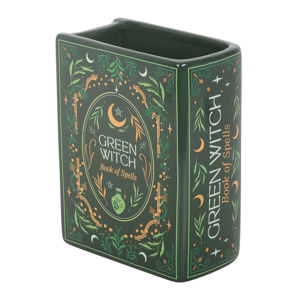 Jarrón Libro Bruja Verde