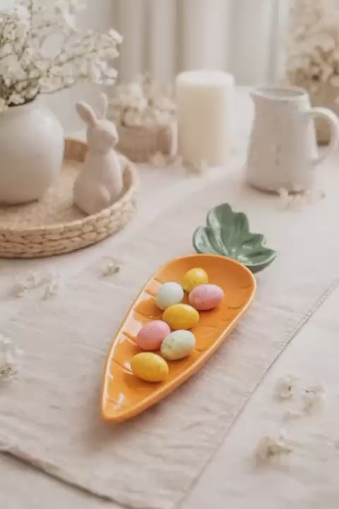 PLATO PARA SERVIR EN FORMA DE ZANAHORIA