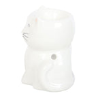 Quemador de Aceites Gatito Feliz Blanco