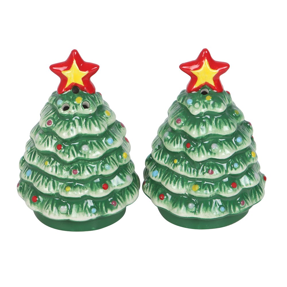 Salero y Pimentero Árboles de Navidad Nostálgicos