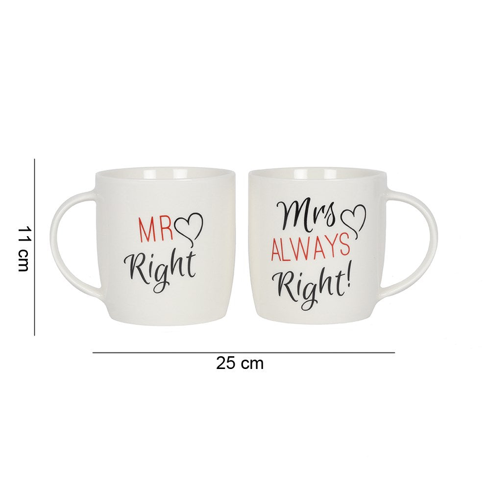 Set de 2 Tazas Mr & Mrs Right