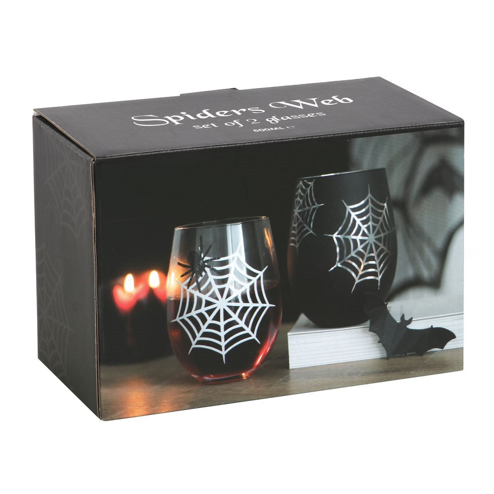 Set de 2 Vasos Araña y Telaraña