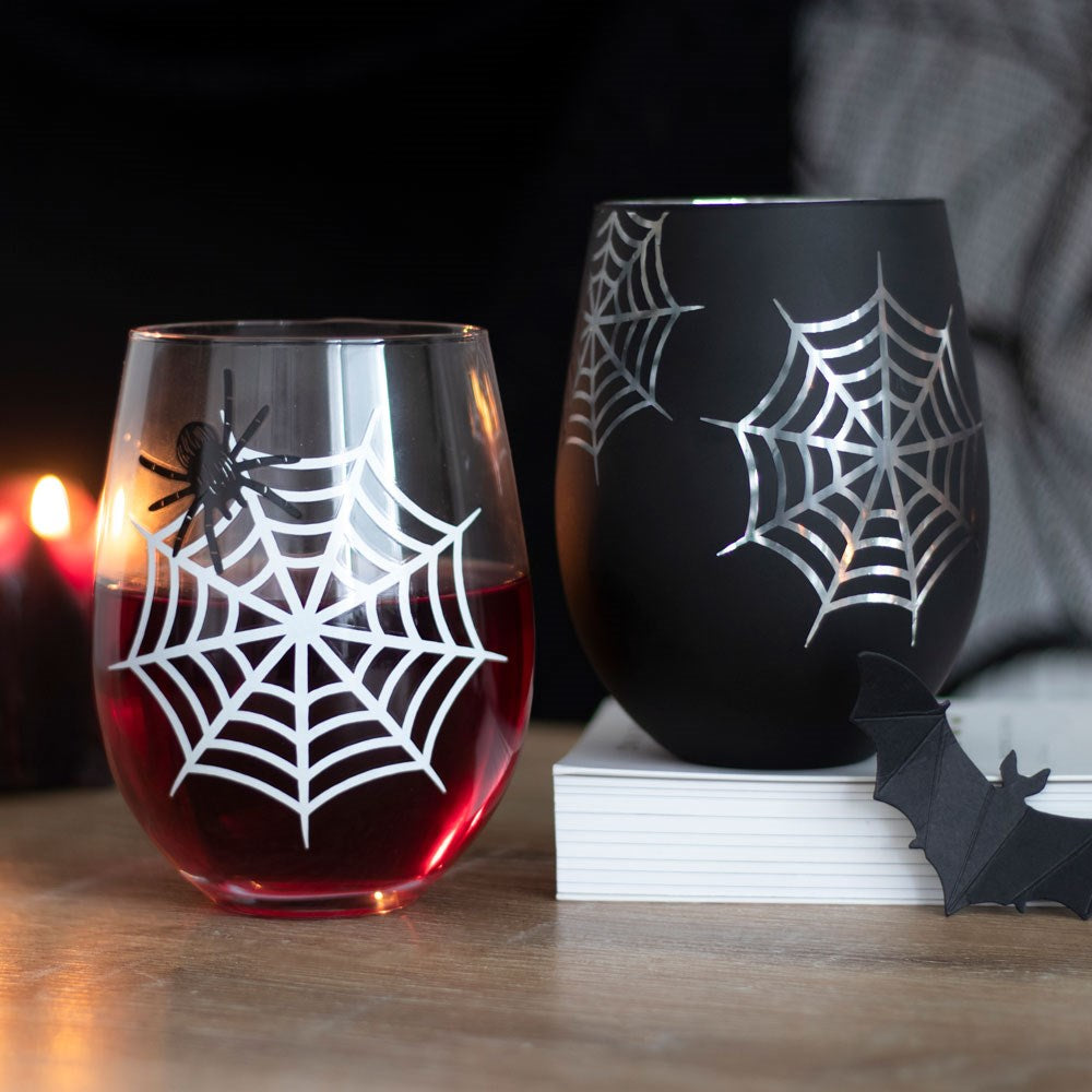 Set de 2 Vasos Araña y Telaraña