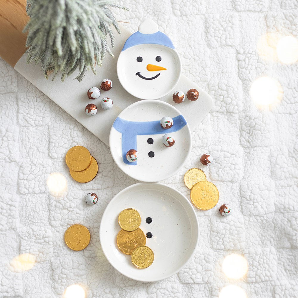 Set de 3 Cuencos Apilables Muñecos de Nieve